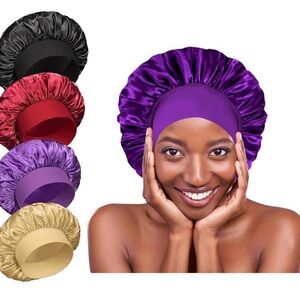 Satin Bonnet Cap available in RED